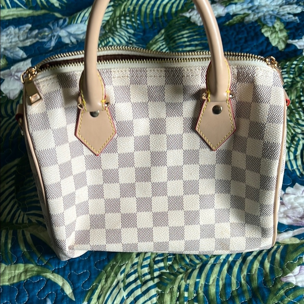 Checkered Beige Handbag